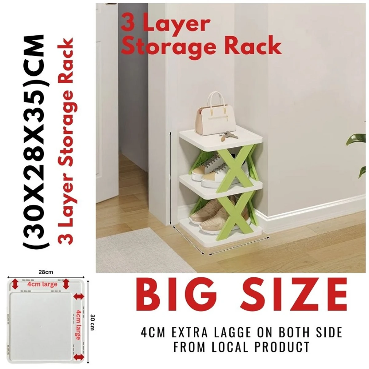 3 layer Multifunctional Shoe Organizer Rack - Image 1