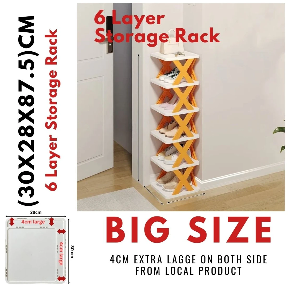 6 layer Multifunctional Shoe Organizer Rack - Image 1