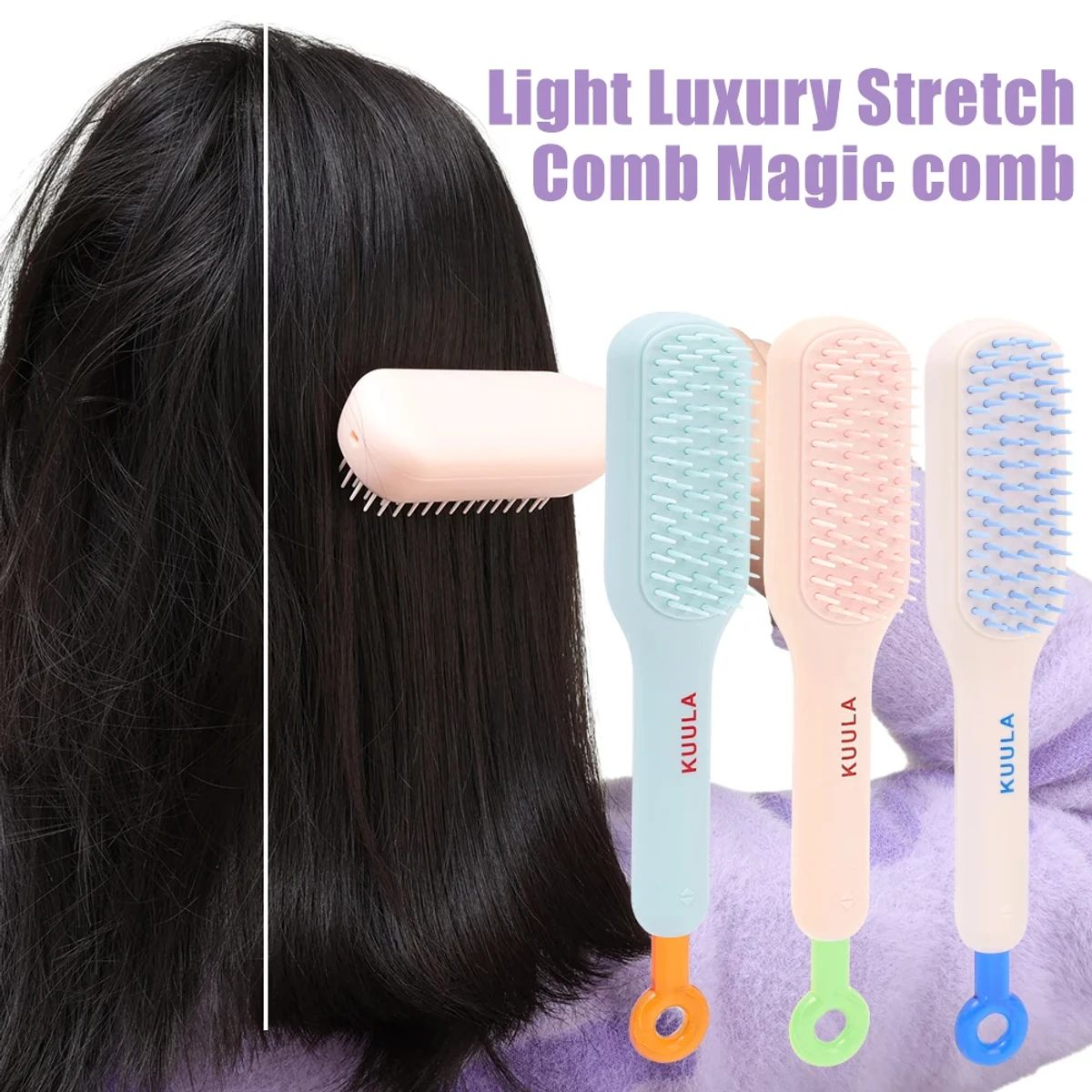 Massage Comb Antitangle Static Hair Comb Does Not Tangle and Clean Hair Quickly Massage Scalp Unknot Undo Hair Barber Brush - Image 3