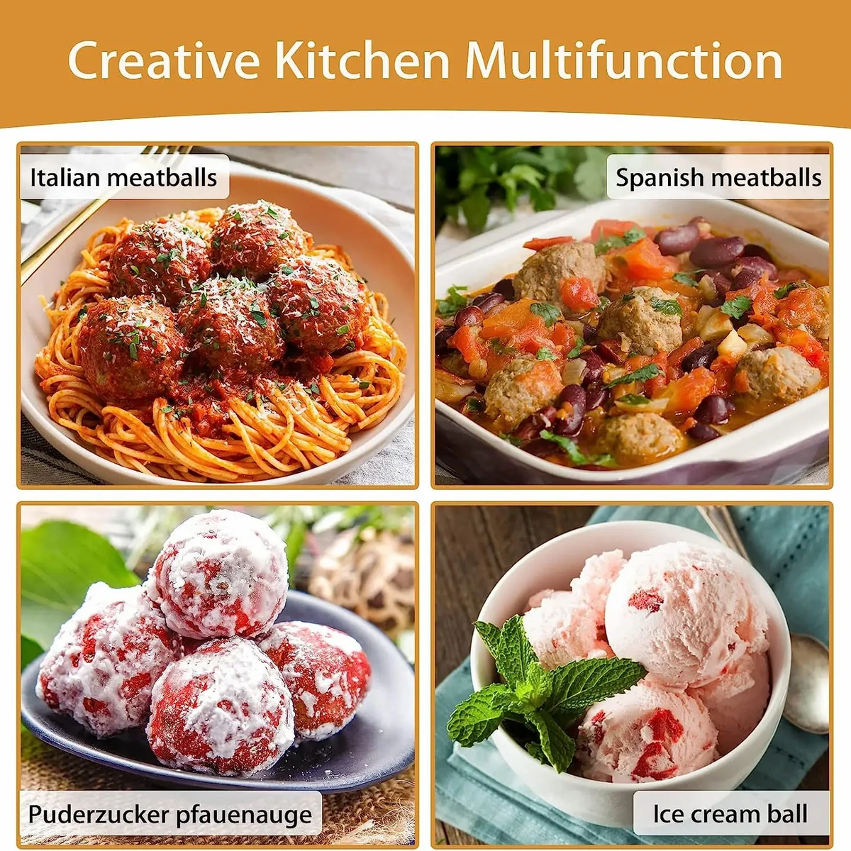 Creative Kitchen Meatball Mold Meat Ball Scoop with Cutting Spade Ball Maker, None-Stick Meatball Maker - Image 5