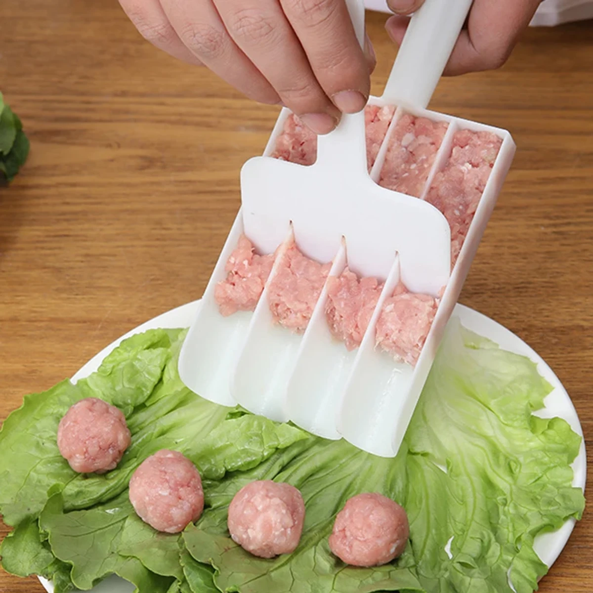 Creative Kitchen Meatball Mold Meat Ball Scoop with Cutting Spade Ball Maker, None-Stick Meatball Maker - Image 3