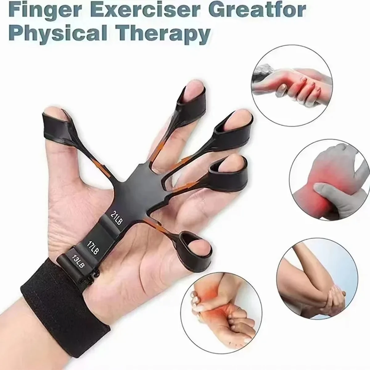 Finger Exerciser Grip Strengthener Hand Gripper Exerciser for Forearm and Finger Strength - Image 1