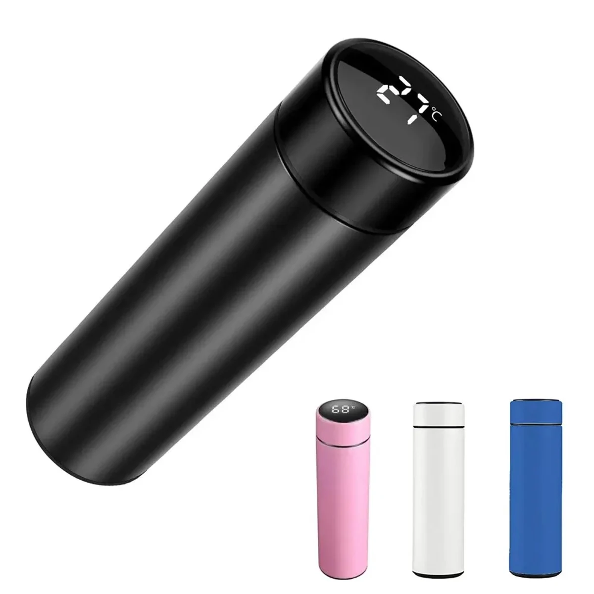 Stainless Steel Vacuum Flask with Temperature Display - Image 1