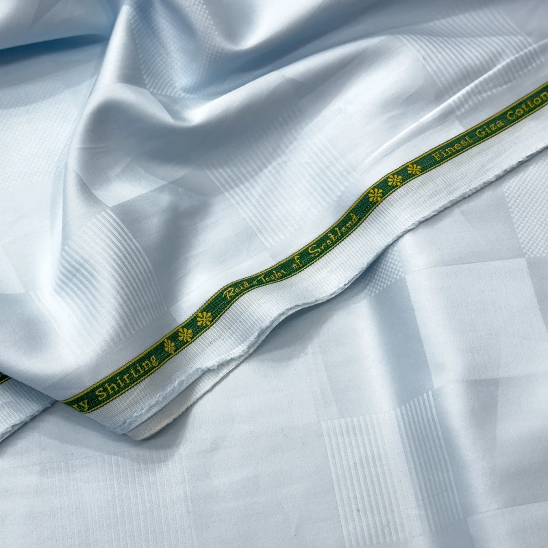 Reid And Taylor Luxury Shirting (Ice Blue)