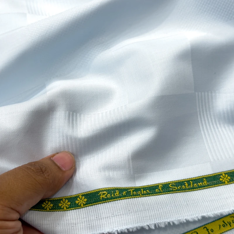 Reid And Taylor Luxury Shirting (Ice Blue) - Image 3