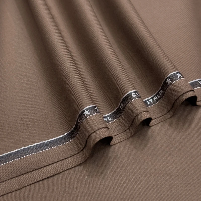 The Venetian Marconi Cotton TR Suiting Fabrics (Camel Khaki)