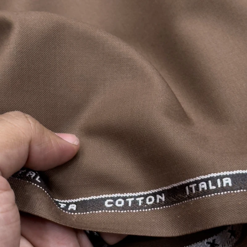 The Venetian Marconi Cotton TR Suiting Fabrics (Camel Khaki)