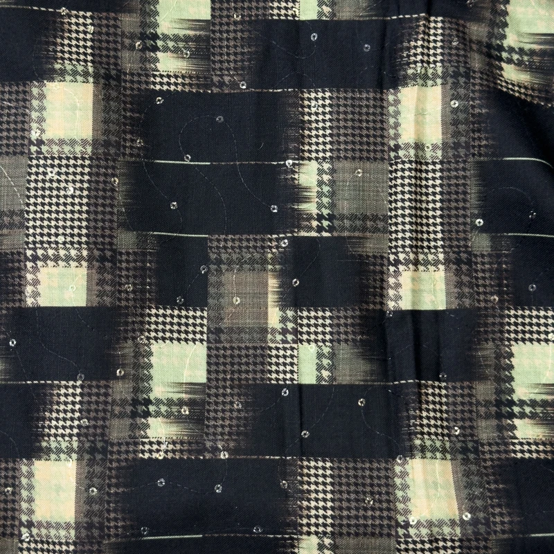 Indian Panjabi Sequence HandWork Premium Cotton PartyWear(Blackish)