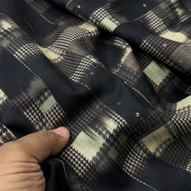 Indian Panjabi Sequence HandWork Premium Cotton PartyWear(Blackish)
