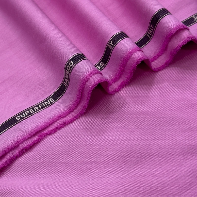 Siyaram's Cadini Italy Bamboo Shirting Fabrics(Hot Pink)