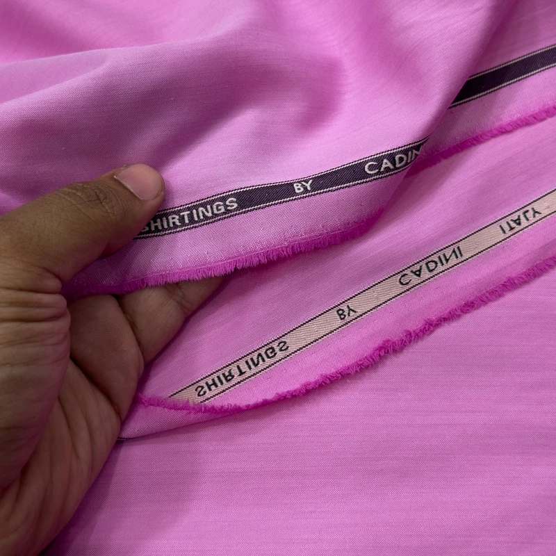 Siyaram's Cadini Italy Bamboo Shirting Fabrics(Hot Pink)
