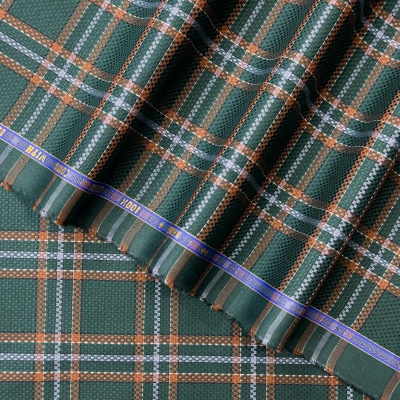 Tevero Luxury Shirting intimate Giza Cotton (Bottle Green)