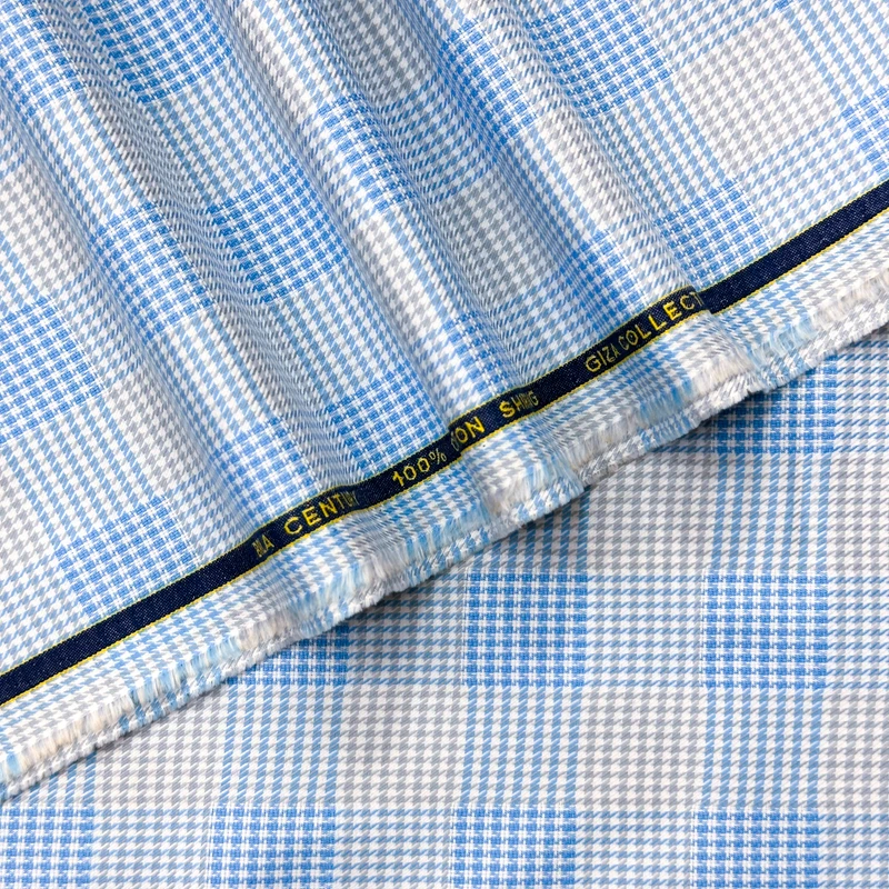 Birla Century Worlds Finest Cotton Shirting Giza Product English Houndstooth Pattern