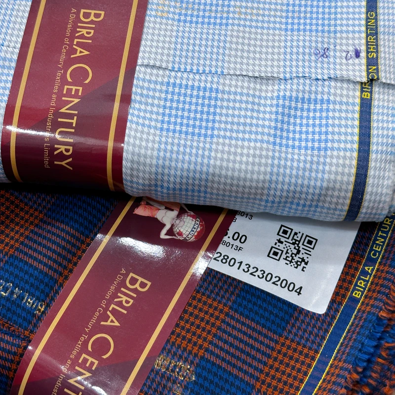 Birla Century Worlds Finest Cotton Shirting Giza Product English Houndstooth Pattern