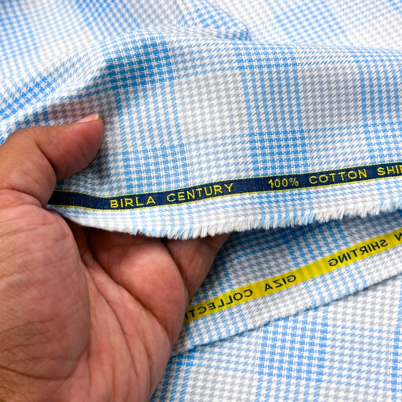 Birla Century Worlds Finest Cotton Shirting Giza Product English Houndstooth Pattern - Image 4