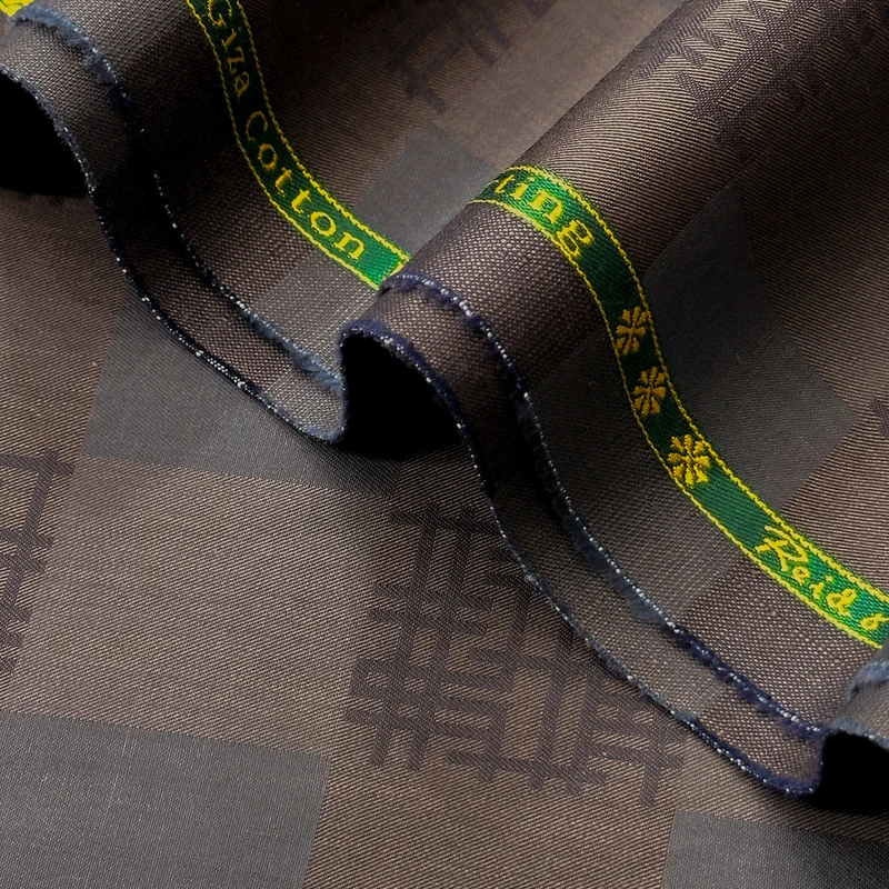 Reid and Taylor of Scotland Luxury Giza Cotton Shirting Fabrics (Coffee) - Image 3