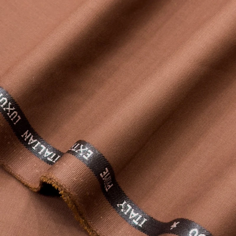Italy Prime Cationic Viscose Luxury Suiting Fabrics (Brick Orange)