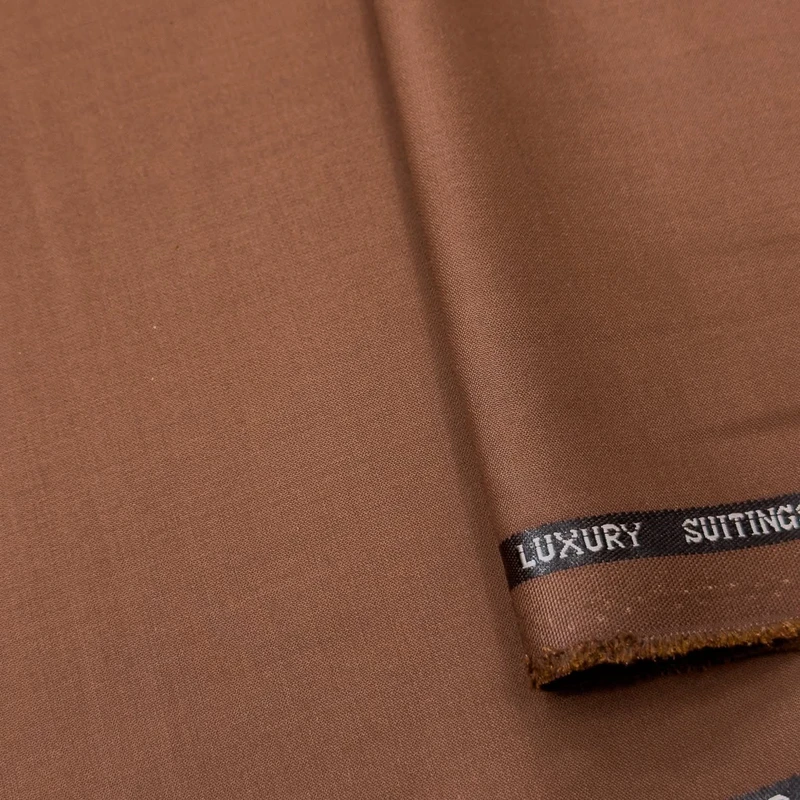 Italy Prime Cationic Viscose Luxury Suiting Fabrics (Brick Orange) - Image 3