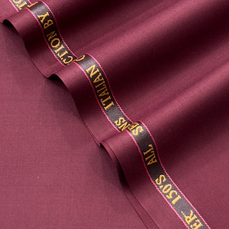 Roberto Bulli 150s TR Blended Wrinkle Resistant Suiting Fabrics(Classic Maroon) - Image 3