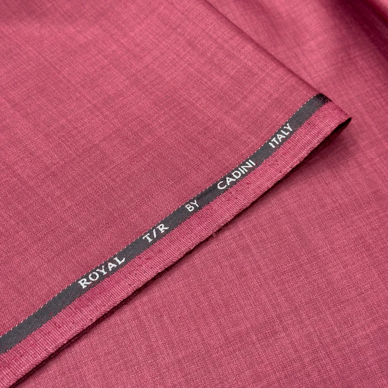 Siyaram's Cadini Italy Royal TR Suiting Fabrics (Vivid Reddish Burgundy)
