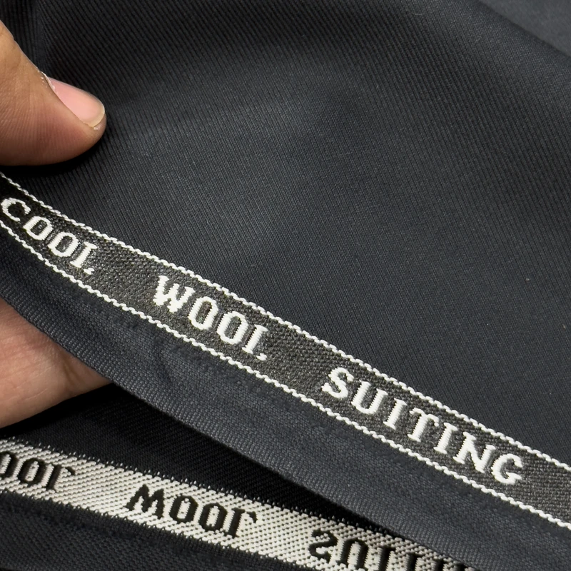 Focus UAE Matte Wool Blend Suiting Fabrics (Pale Black)