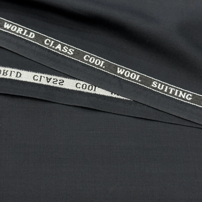 Focus UAE Matte Wool Blend Suiting Fabrics (Pale Black) - Image 3