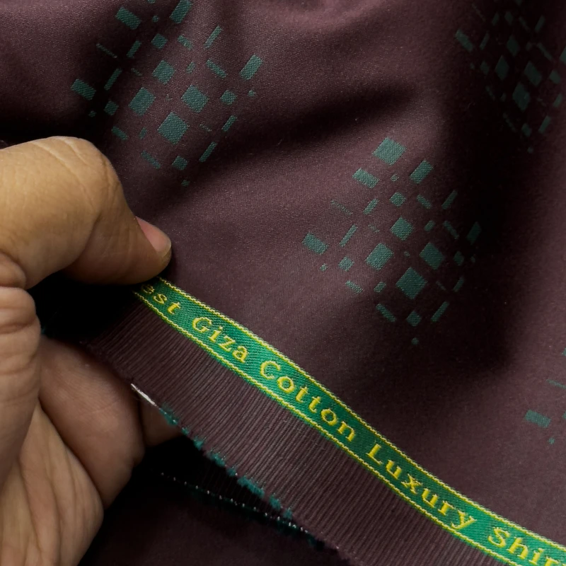Reid and Taylor of Scotland Luxury Giza Shirting Fabrics (Deep Maroon) - Image 4