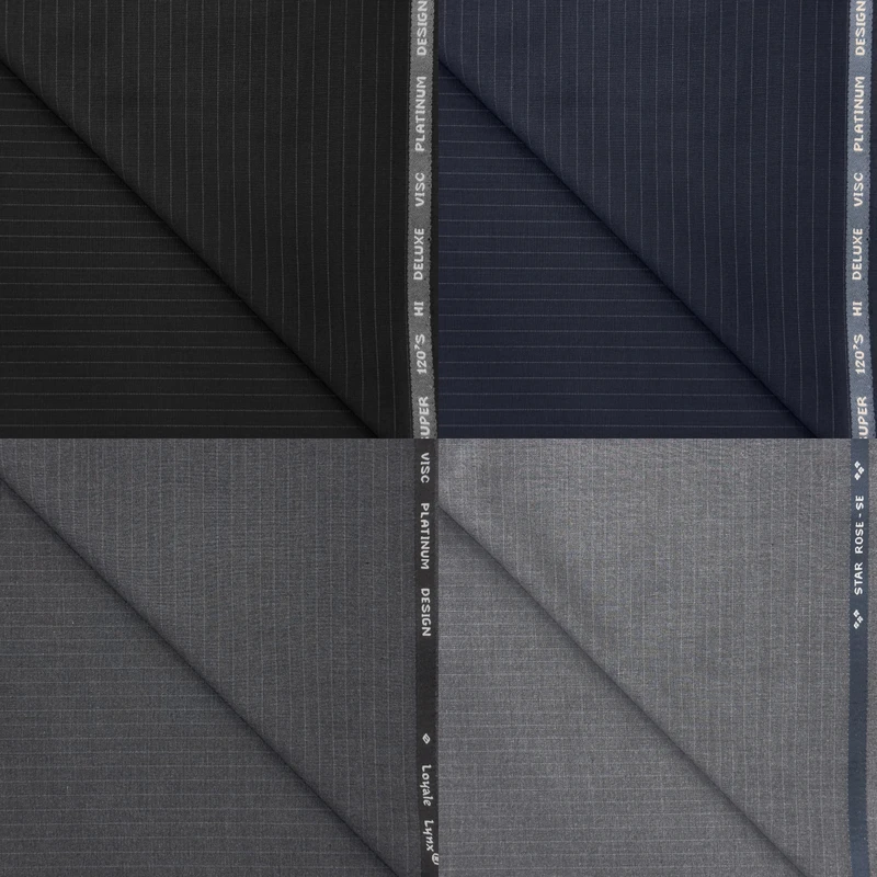 Loyale Lynx England Luxury Pinstripe TR suiting Fabrics Collection