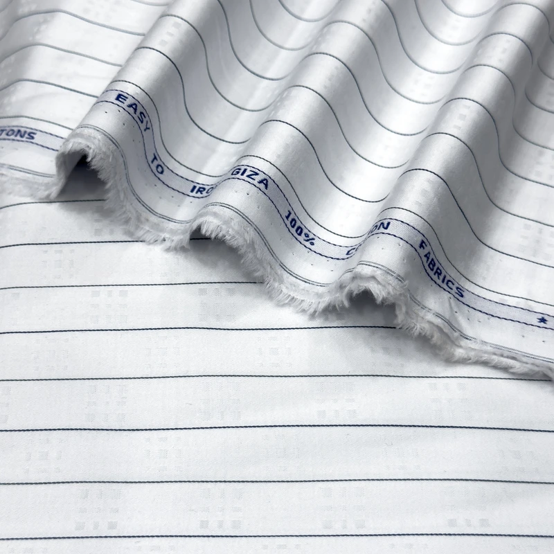 Donear Liquid Ammonia HighEnd Luxury Shirting Fabrics 100% Giza Cotton Easy To Iron