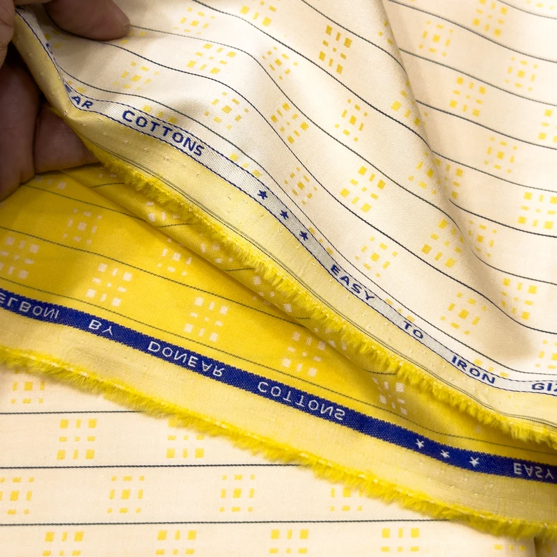 Donear Liquid Ammonia HighEnd Luxury Shirting Fabrics 100% Giza Cotton Easy To Iron - Image 5