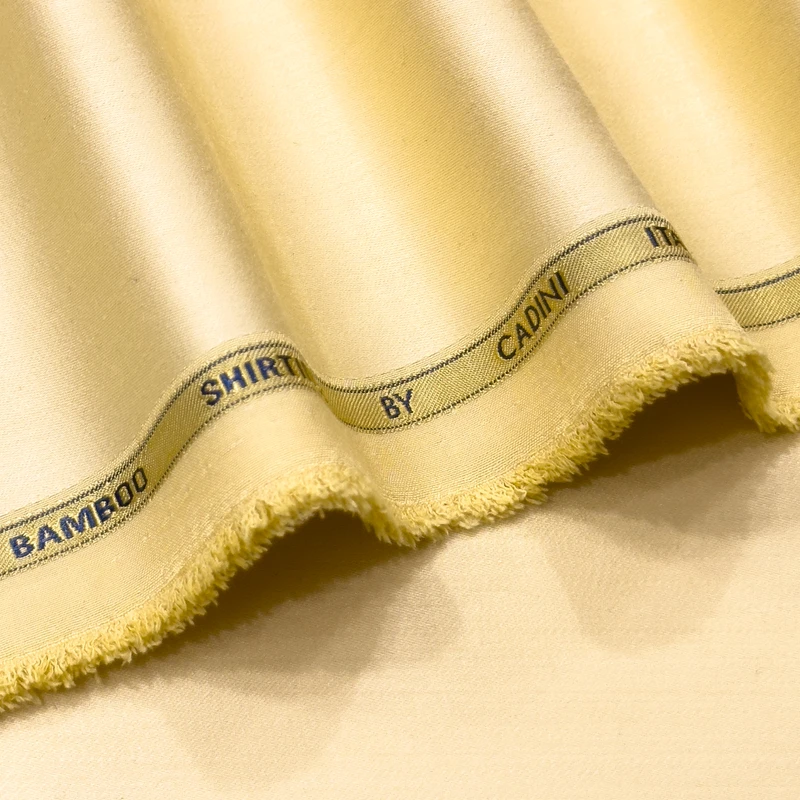 Siyarams Cadini Italy Bamboo Shirting Fabrics(Bright Cream) - Image 3