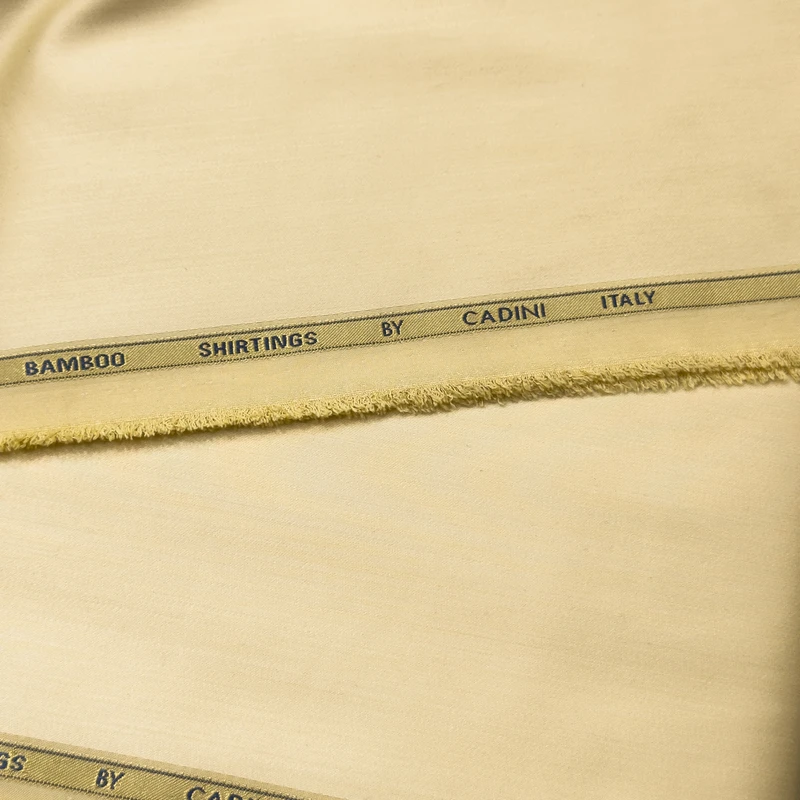 Siyarams Cadini Italy Bamboo Shirting Fabrics(Bright Cream) - Image 4