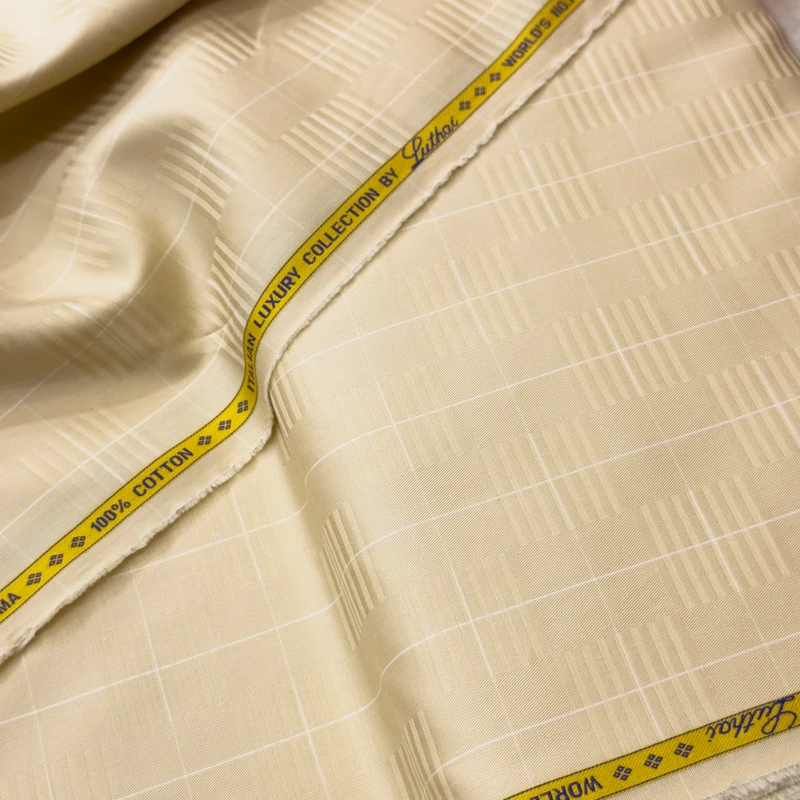 Luthai Luxury Supima Shirting Fabrics (Golden Biscuit)