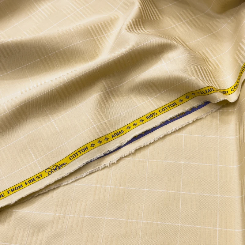 Luthai Luxury Supima Shirting Fabrics (Golden Biscuit) - Image 4