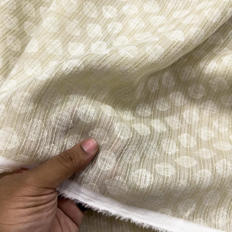 Turkish Handloom Panjabi Fabrics (Light Olive)