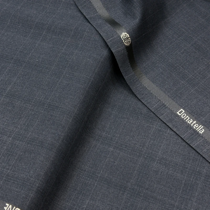 Donatella Italy Luxury Wrinkle Resistant TR Suiting Fabrics (Slate Grey Check) - Image 4