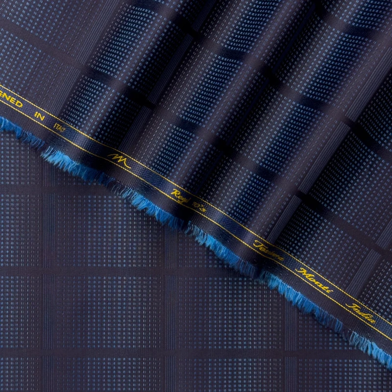 Tessitura Monti Luxury Shirting Fabrics Italy (Deep Blue)