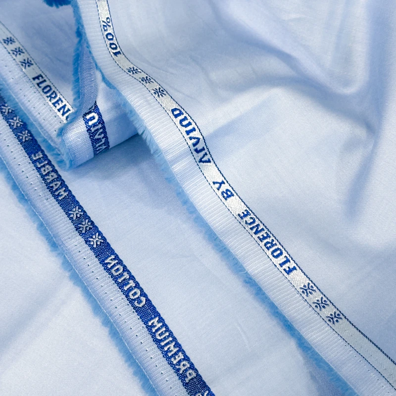 Arvind India Premium Solid Shirting Florence Series Sky Blue Premium Giza Cotton