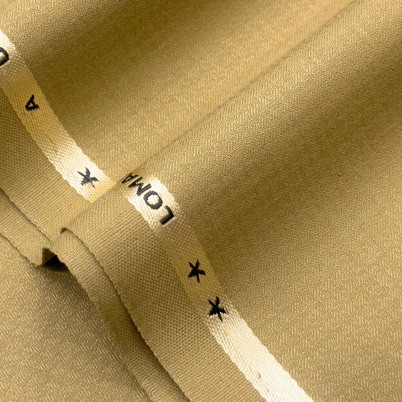 Gloria Italy Premium Suiting Fabrics Houndstooth Pattern (Golden Khaki)
