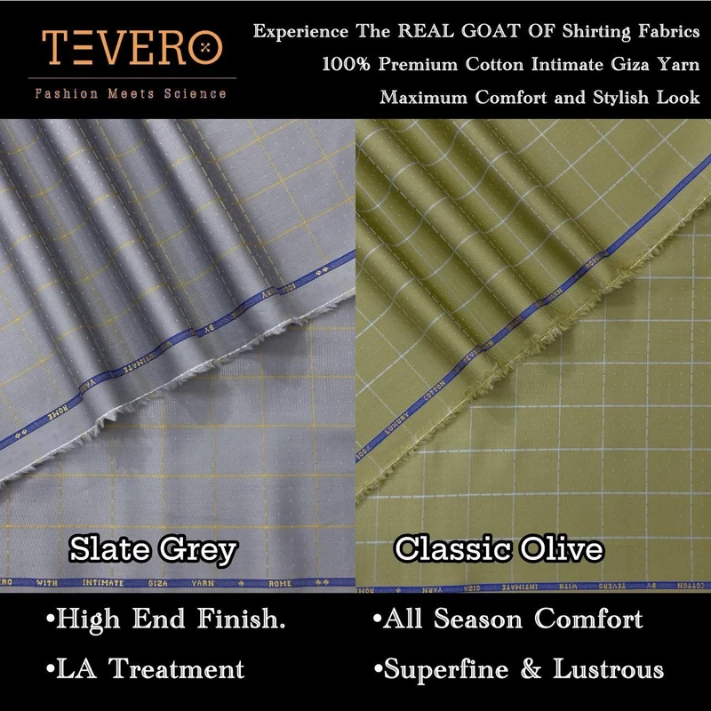Tevero India Luxury Shirting Intimate Giza Cotton