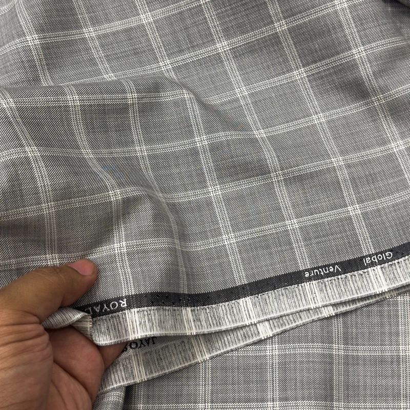 Cadini Royal TR Summer Single Blazer Fabrics by Siyaram's (Classic Grey- 2 Yards)