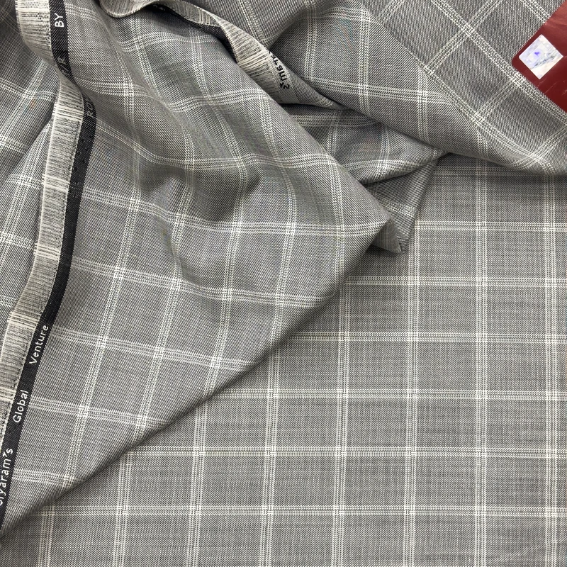 Cadini Royal TR Summer Single Blazer Fabrics by Siyaram's (Classic Grey- 2 Yards) - Image 4