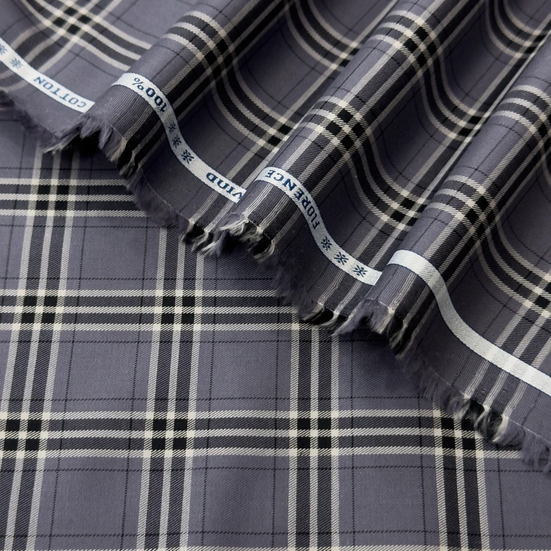 Arvind Florence Cotton Super Comfortable Grey Check Casual Shirting Fabrics