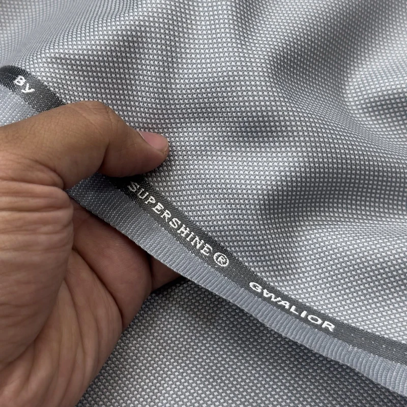 Supershine Branded Premium Suiting India TRV Blend (Classic Grey Patterned)