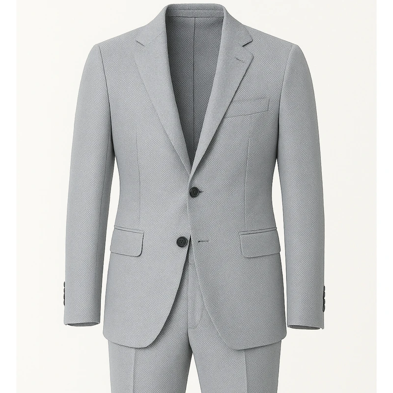 Supershine Branded Premium Suiting India TRV Blend (Classic Grey Patterned) - Image 4