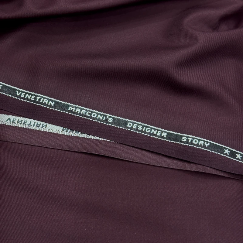 Marconi Cotton TR Italy Premium Suiting (Deep Burgundy)
