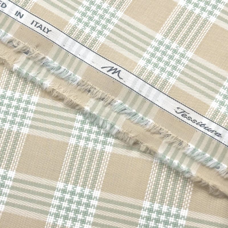 Tessitura Monti Luxury Shirting Italy (Beige Color)