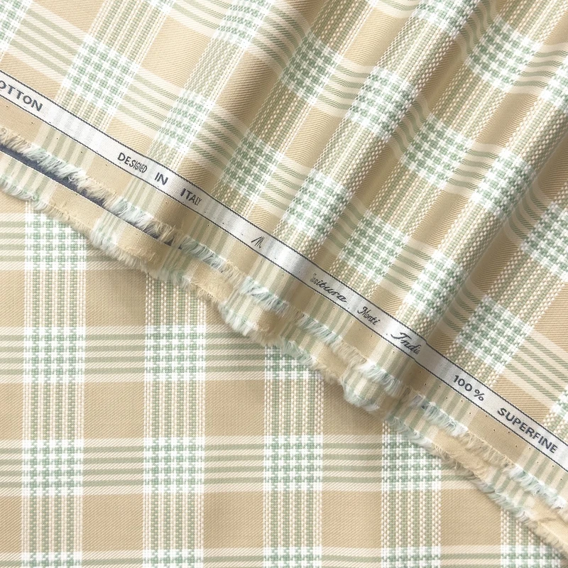 Tessitura Monti Luxury Shirting Italy (Beige Color) - Image 3