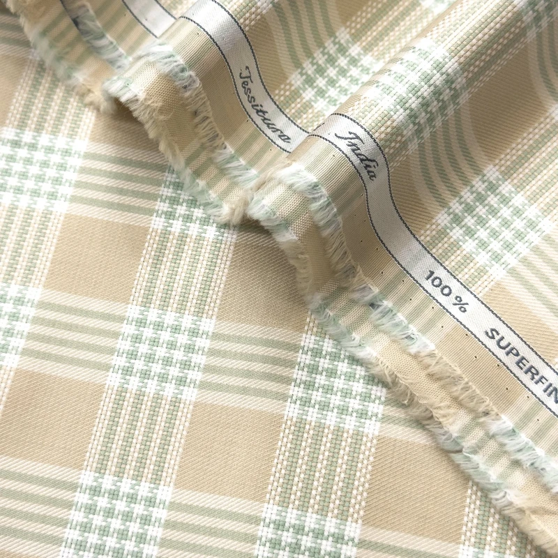 Tessitura Monti Luxury Shirting Italy (Beige Color) - Image 4
