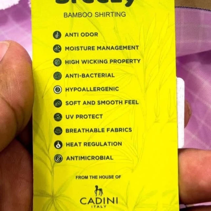 Siyaram's Cadni Bamboo Breezy Superfine Shirting(Magenta Color) - Image 5